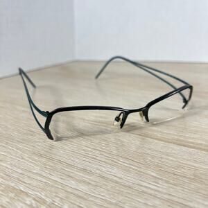 Lamy Captive 1018 C01 Eyeglasses Half Rim FRAMES ONLY Black Blue 49-19-140